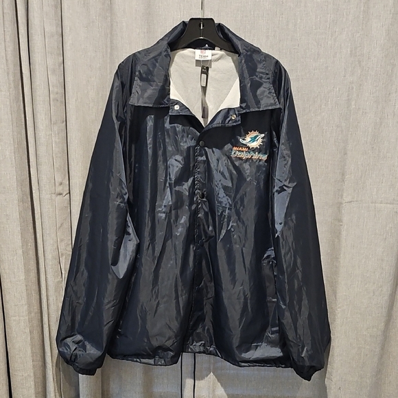 NFL Other - NFL Team Apparel Miami Dolphin Navy Blue Windbreaker Lightweight Athletic Jacket